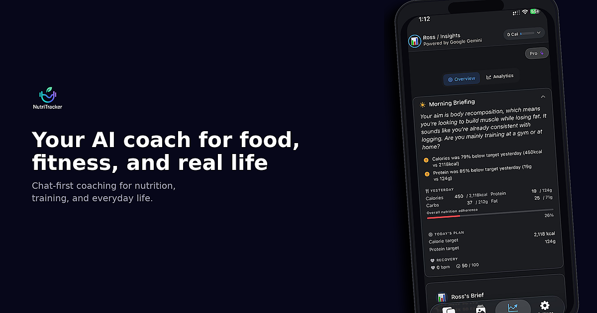 NutriTracker - Your AI Coach for Food, Fitness & Real Life