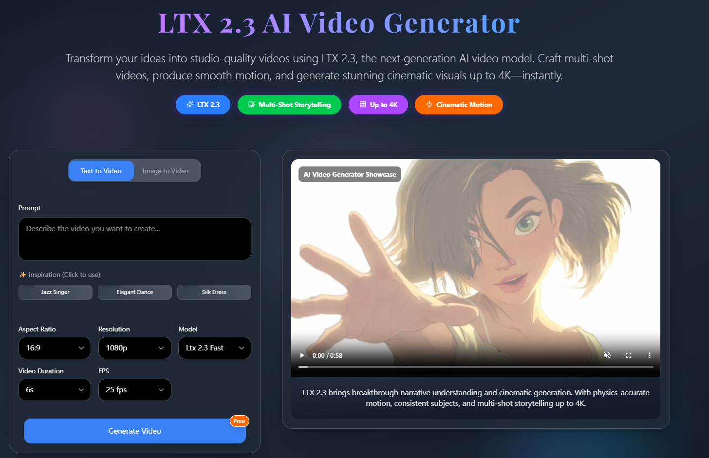 Ltx 2.3 AI Video Generator