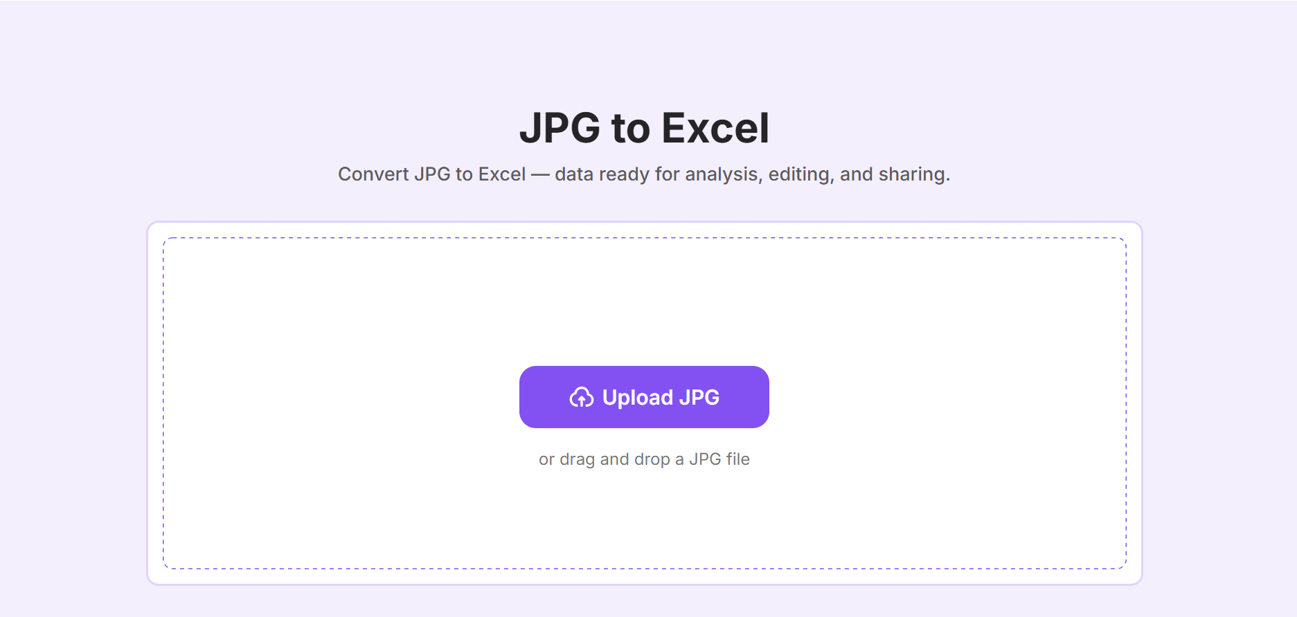 JPG To Excel