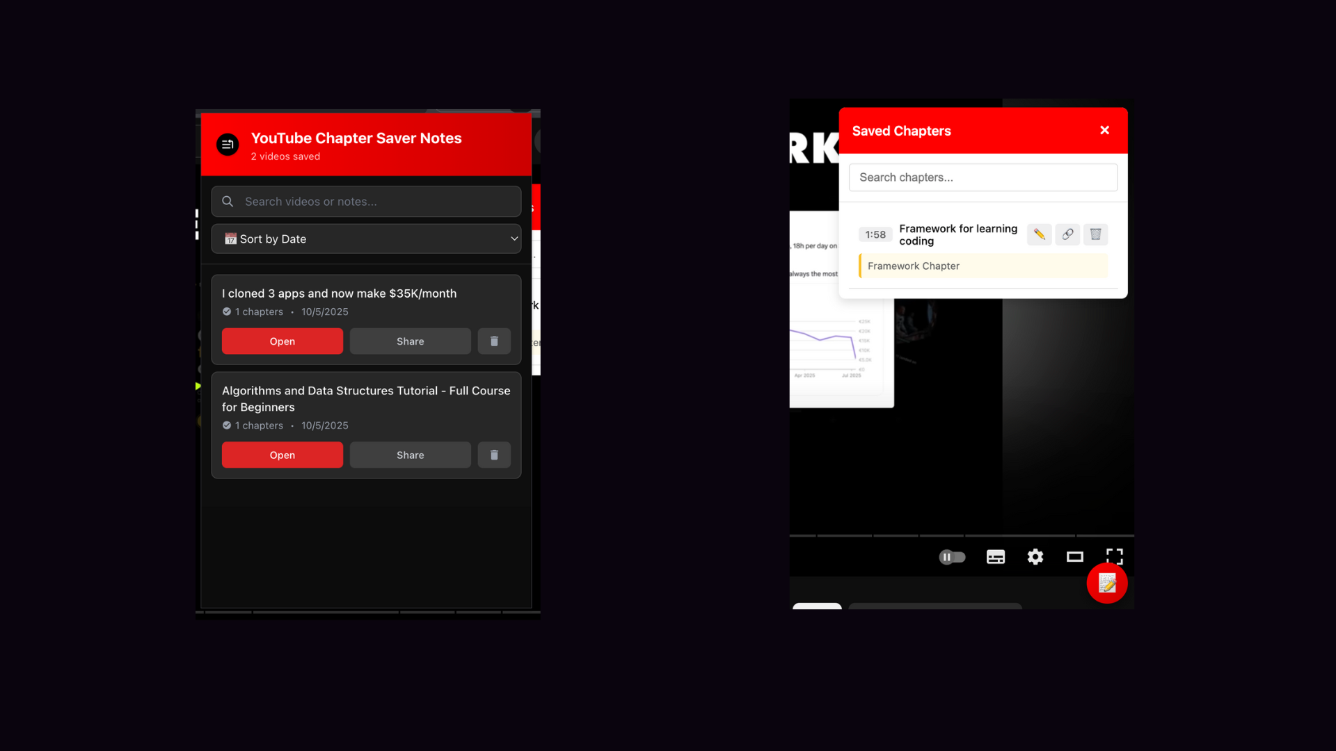 YouTube Chapter Saver Notes