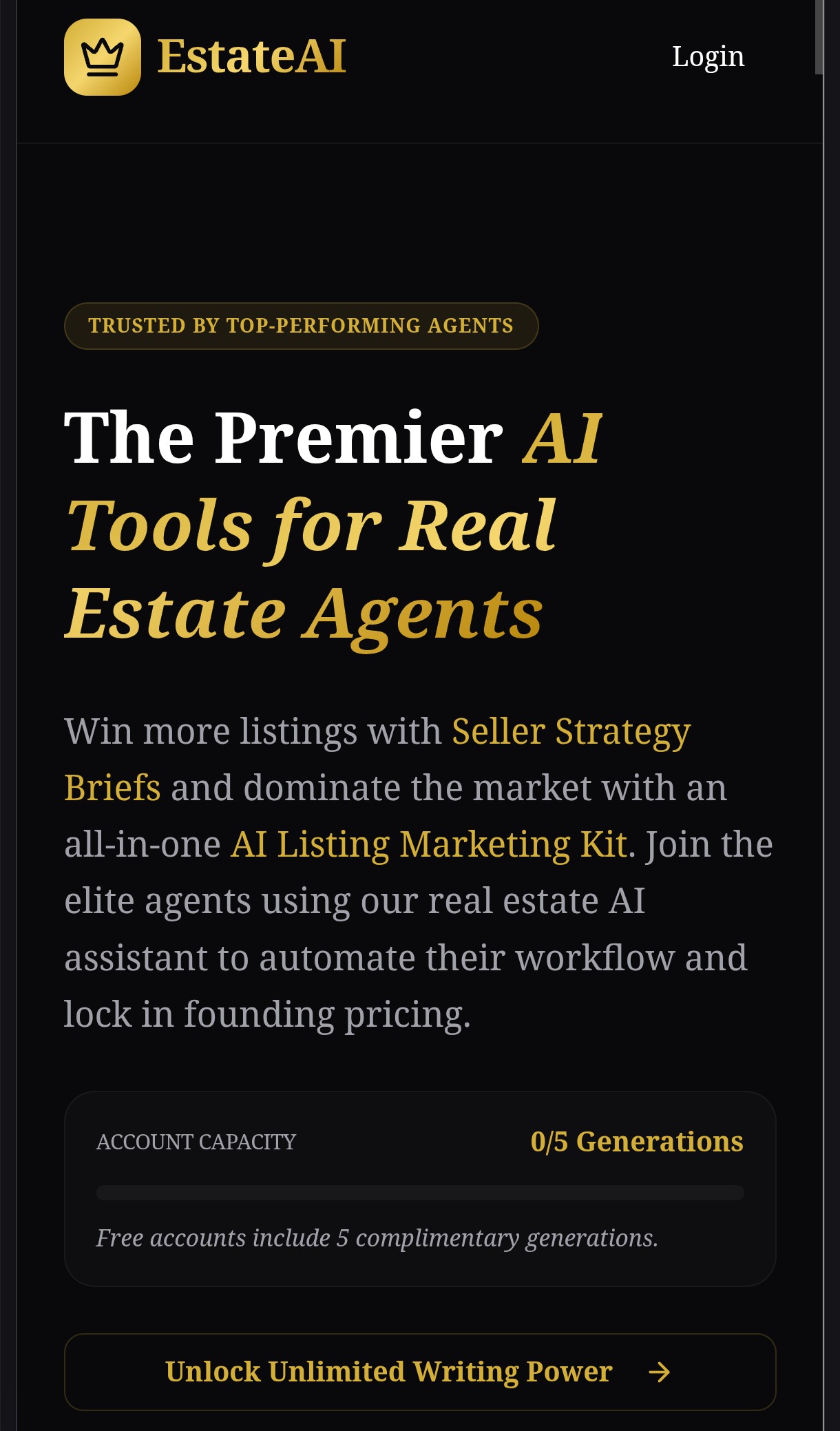 EstateAI | Premium AI Tools for Real Estate Agents