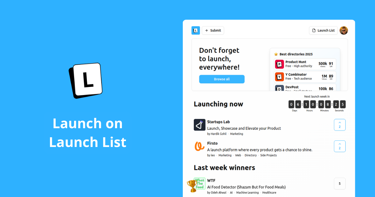 Launch List