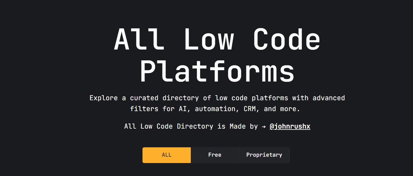 Low Code Platforms