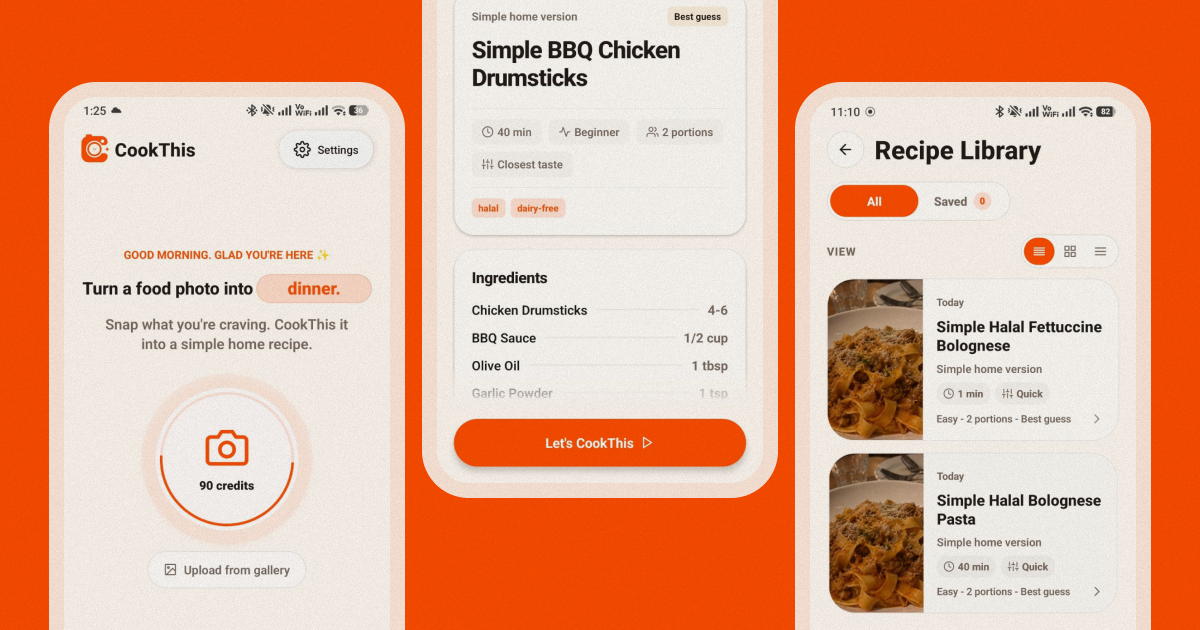 CookThis - Snap food. Get the recipe.