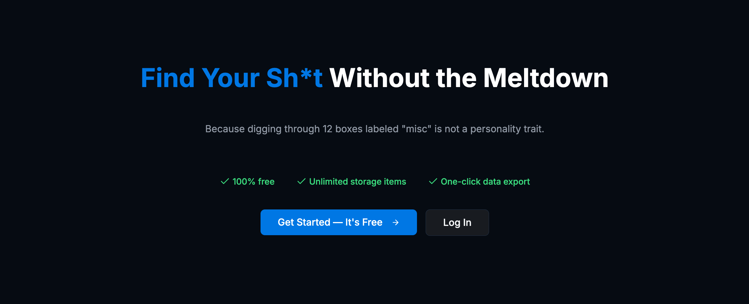 Hoardo – Simple, Free Inventory Management for Real Life Chaos
