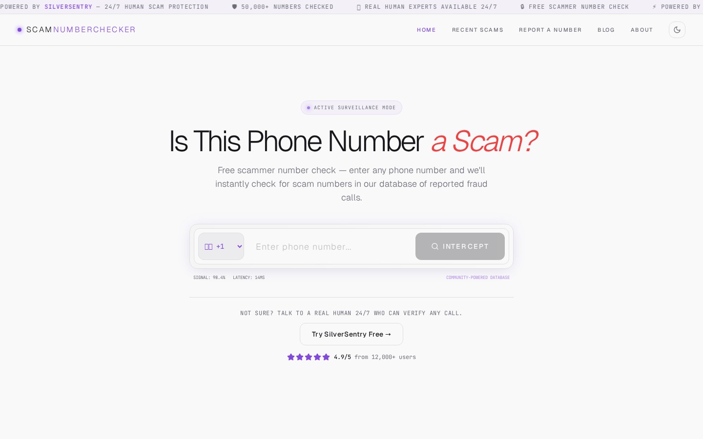 Scam Number Checker — Check Scam Phone Numbers Instantly | Free Scammer Number Check