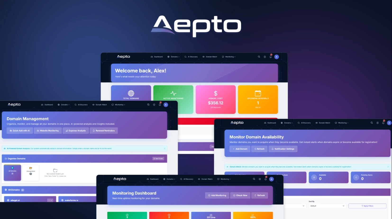 Aepto - AI Powered Domain Monitoring