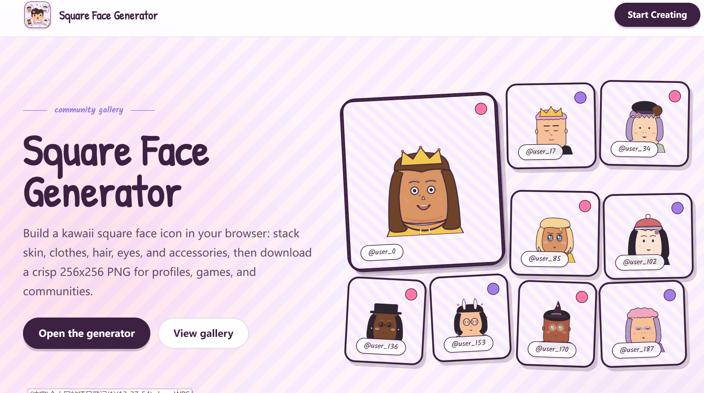 Square Face Generator - Cute Square Face Icon Maker