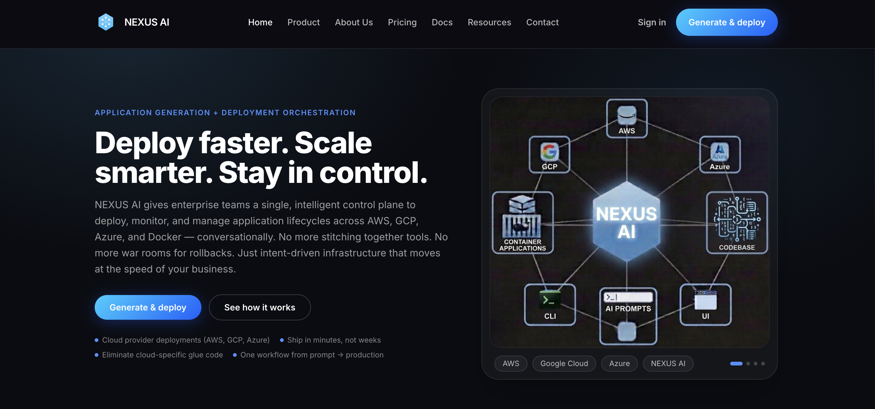 Deploy Apps with AI | AI DevOps Platform – NEXUS AI