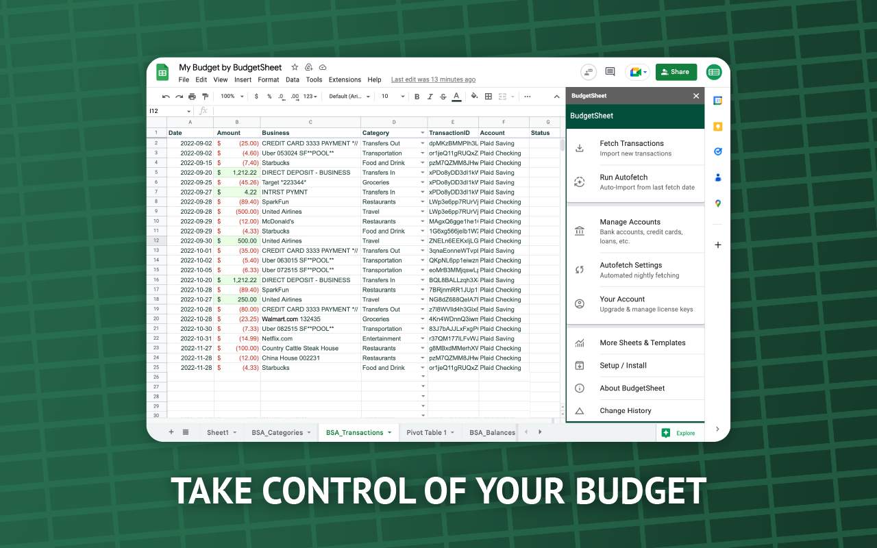BudgetSheet