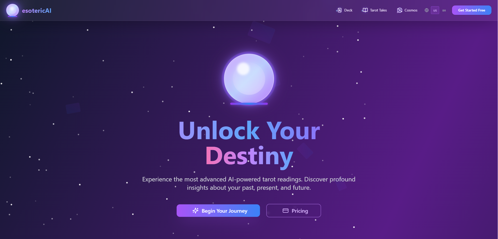 esotericAI - AI-Powered Tarot Readings and Cosmic Insights