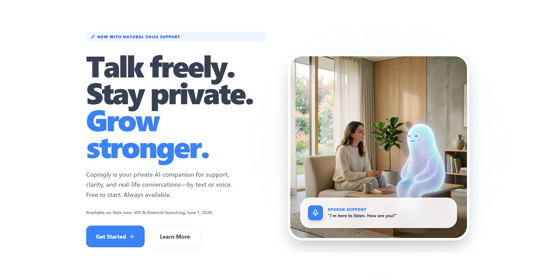 Copingly | Private AI Companion for Daily Support