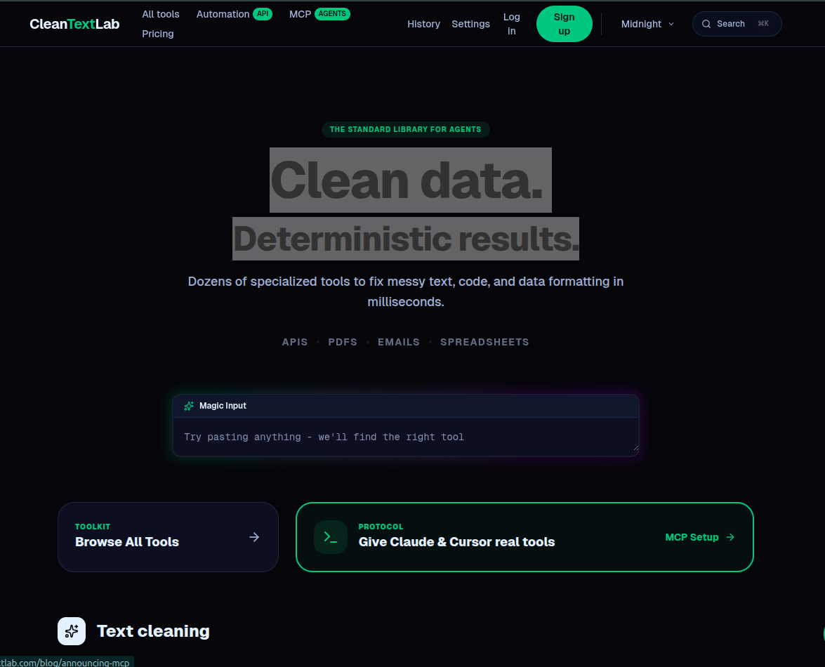 CleanTextLab – Clean up messy text and formats in seconds
