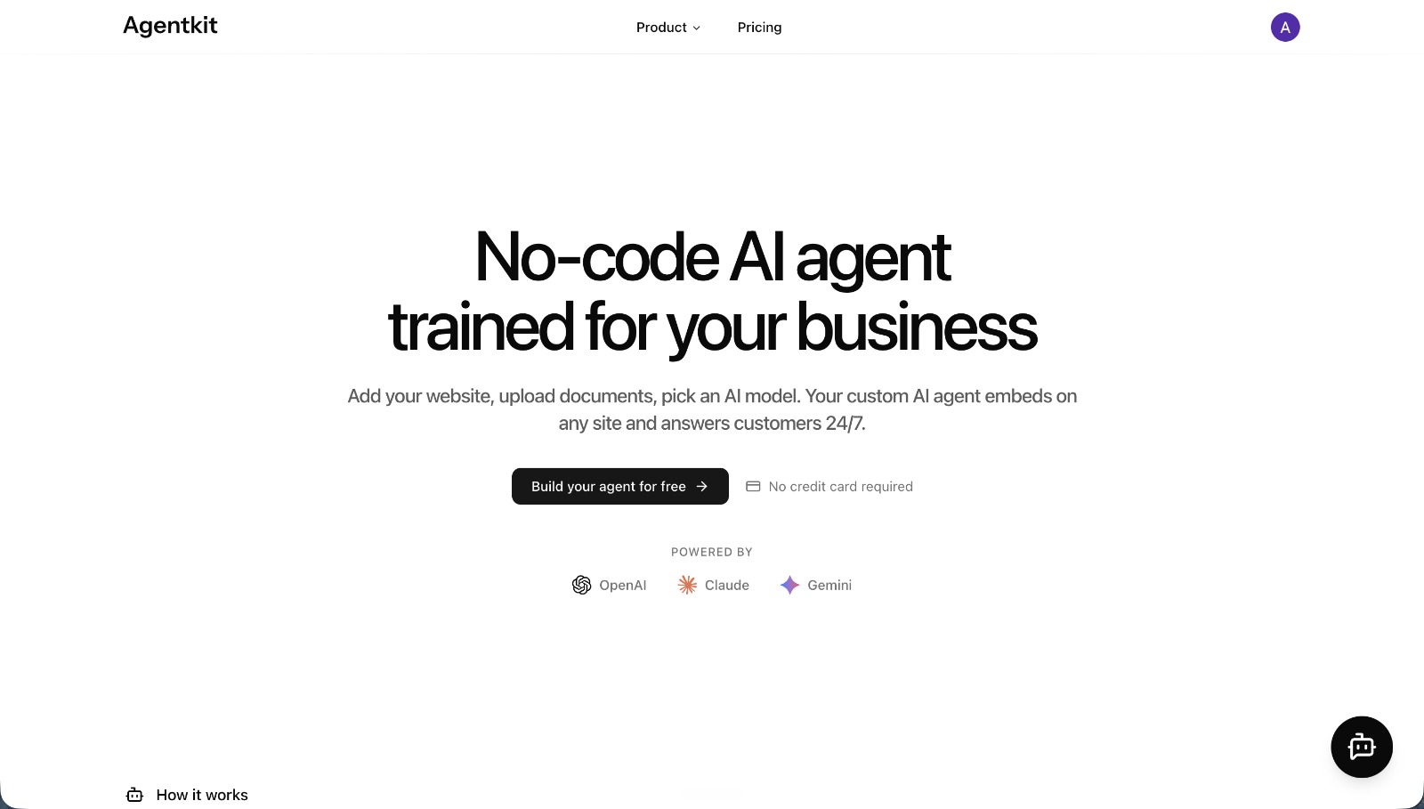 AI Agents & Chatbots Trained on Your Content – Agentkit