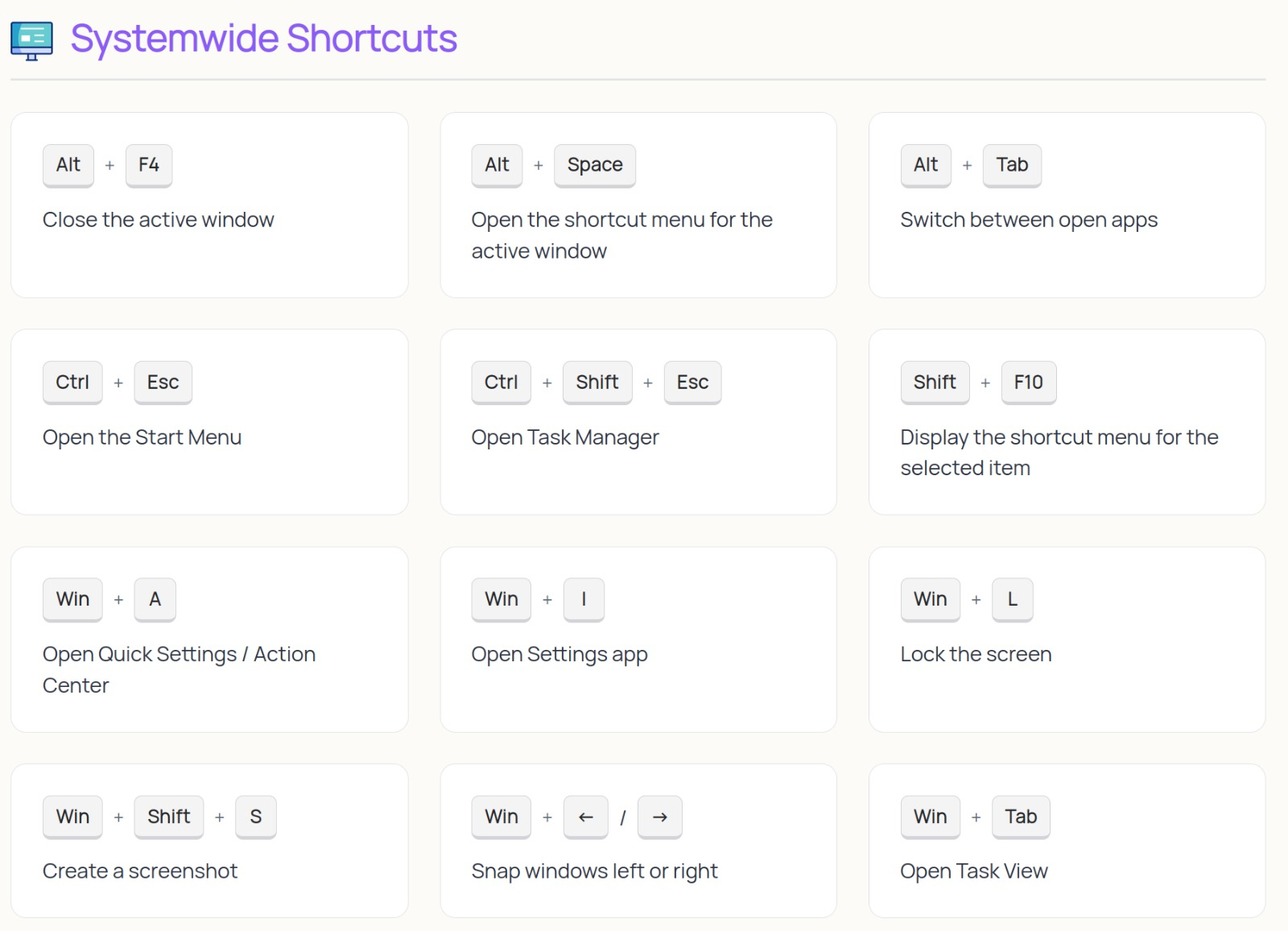 Computer Keyboard Shortcuts