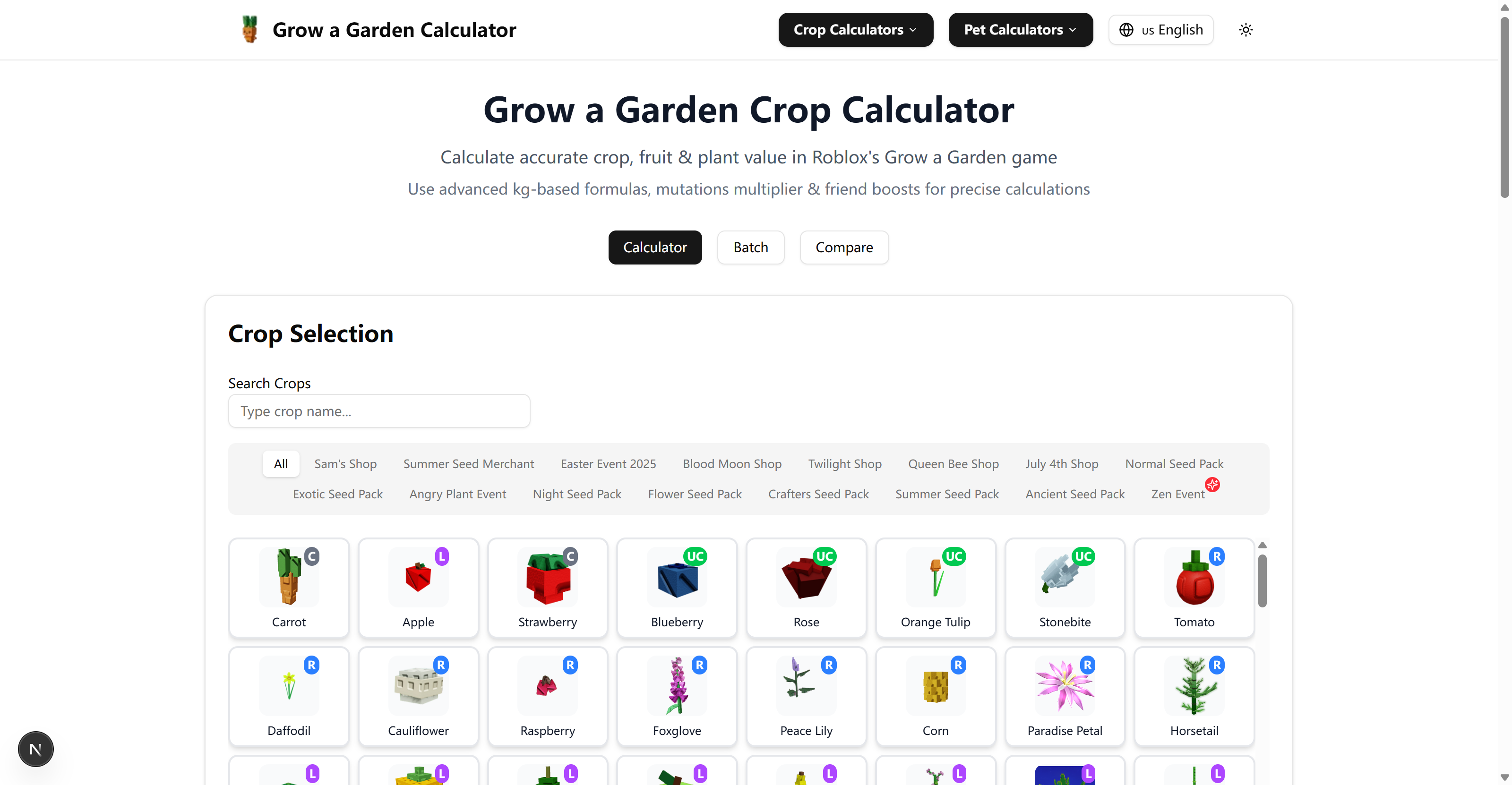 Grow a Garden Calculator new