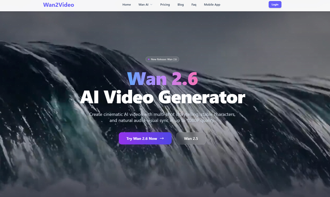 Wan 2.6 AI Video Generator