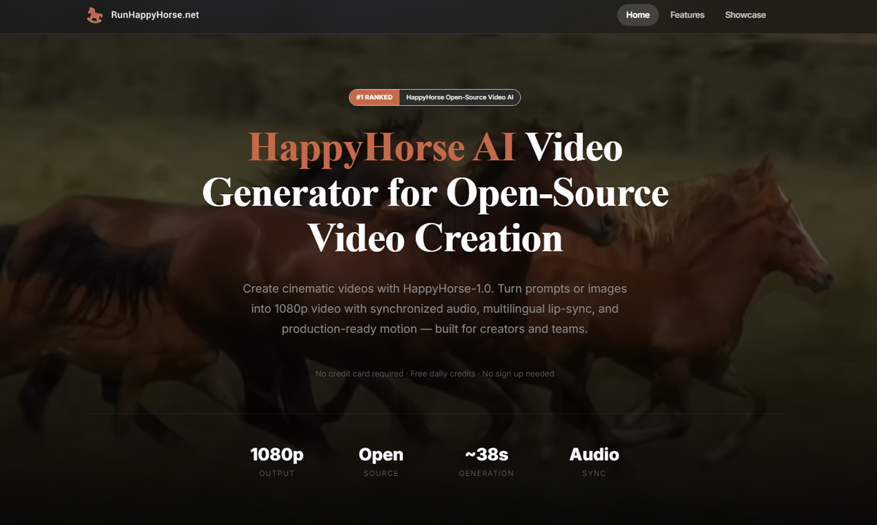 HappyHorse 1.0 AI Video Generator — Text & Image to Video Online