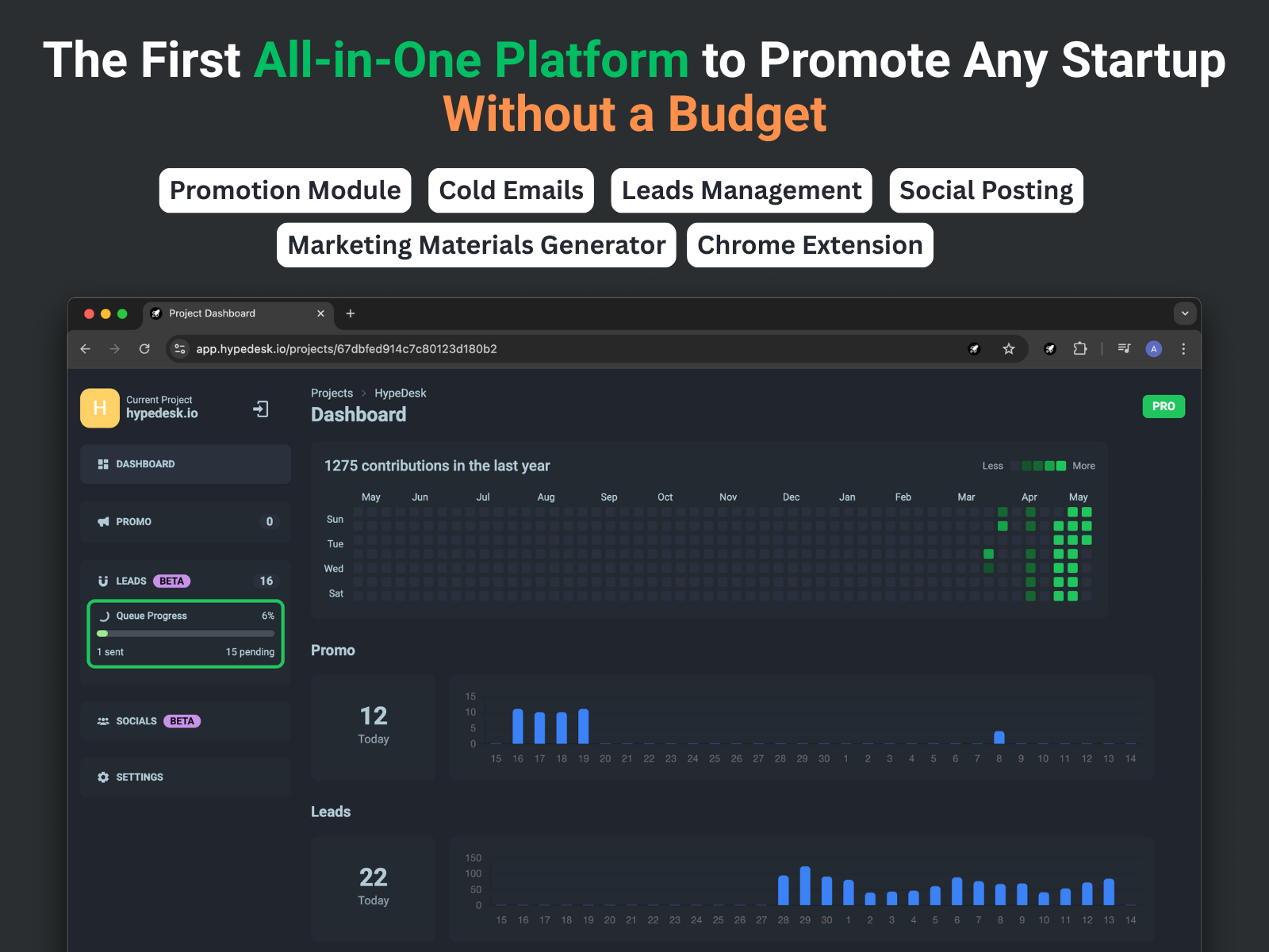 HypeDesk: Promote Your Startup with No Budget and Watch It Grow!