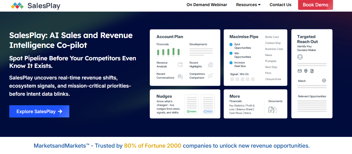 SalesPlay AI Sales and Revenue Intelligence Co-pilot