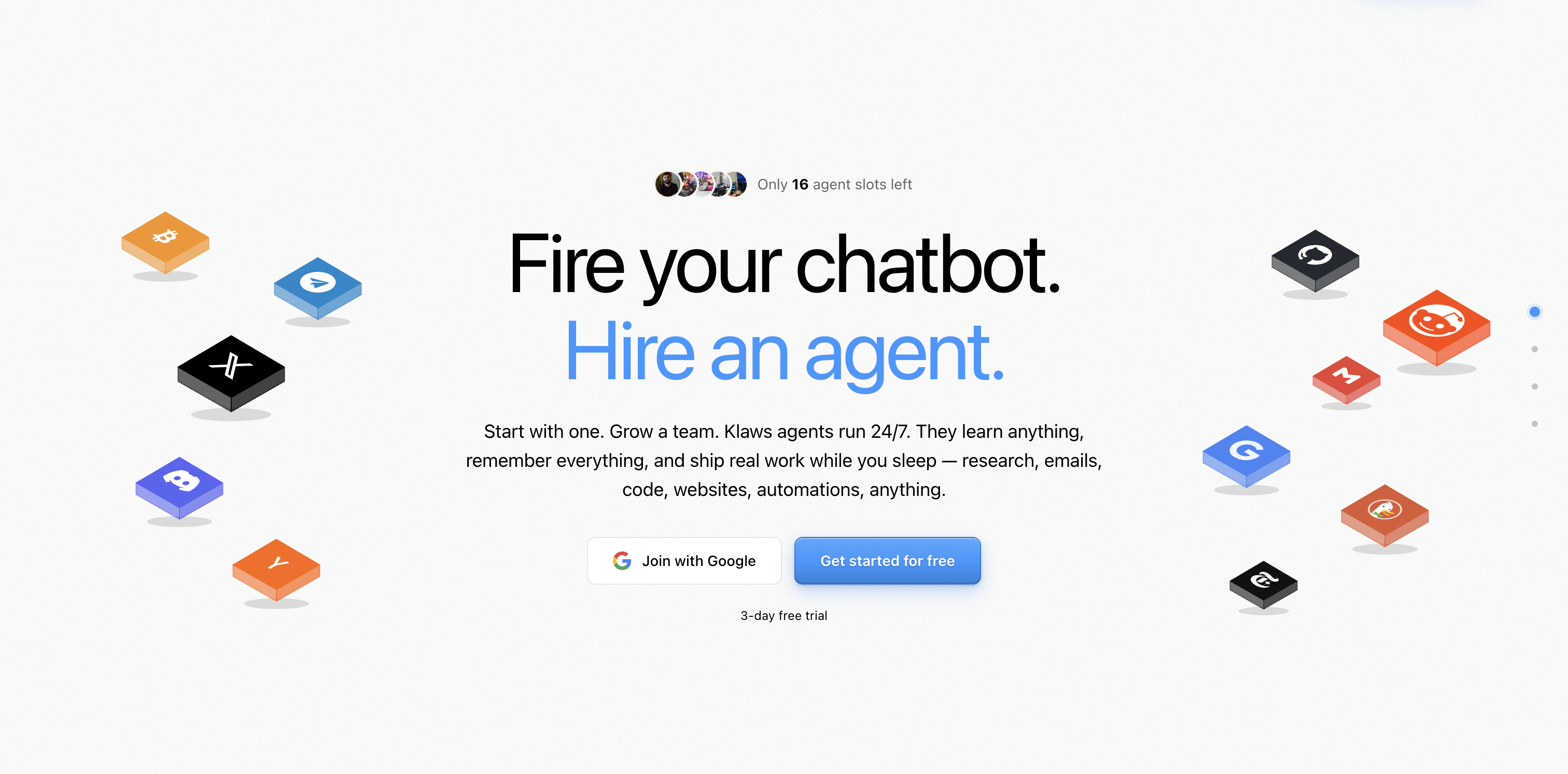 Klaws — Fire Your Chatbot. Hire an Agent.