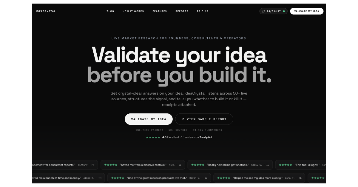 Validate Your Next Business Move Before You Commit | IdeaCrystal