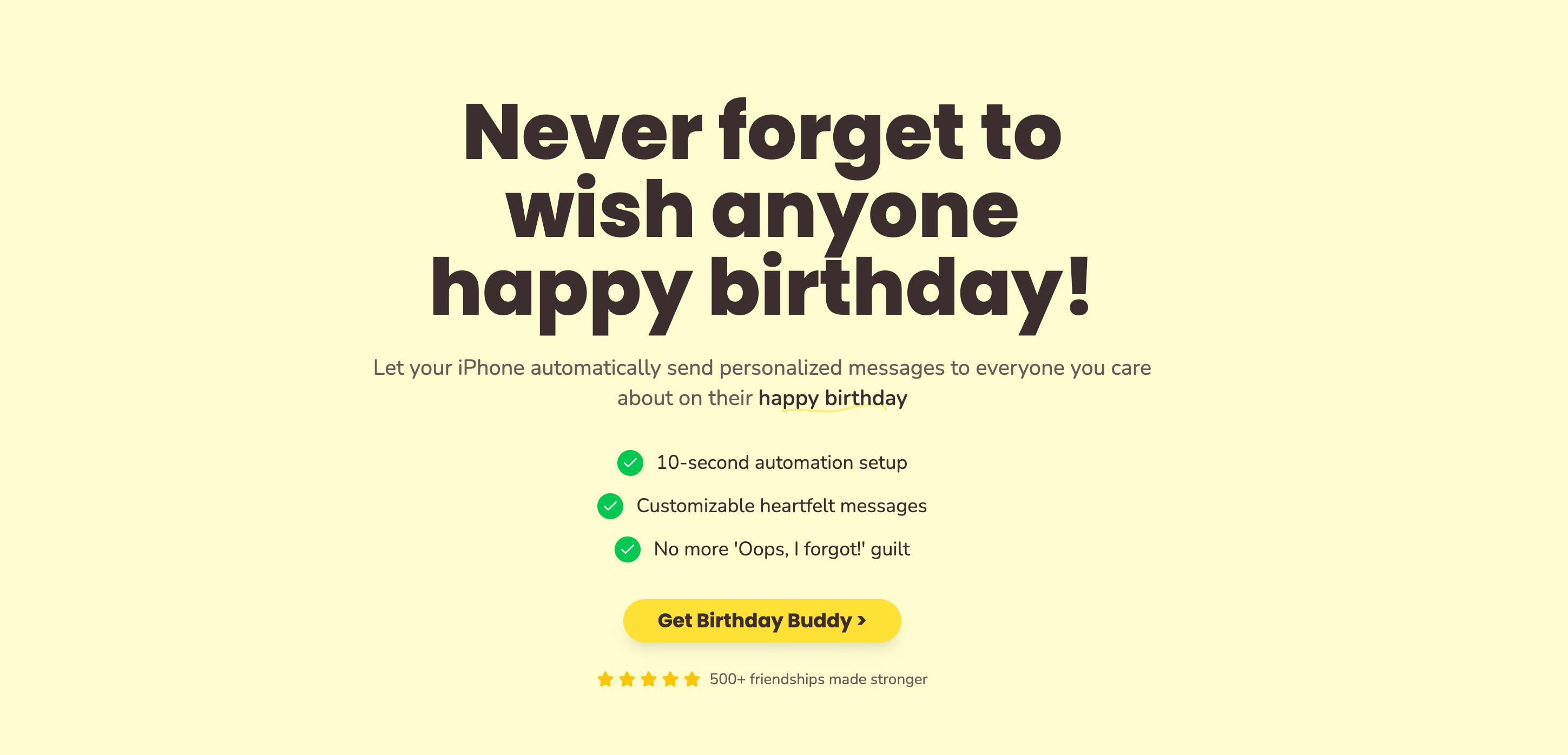 Birthday Shortcut