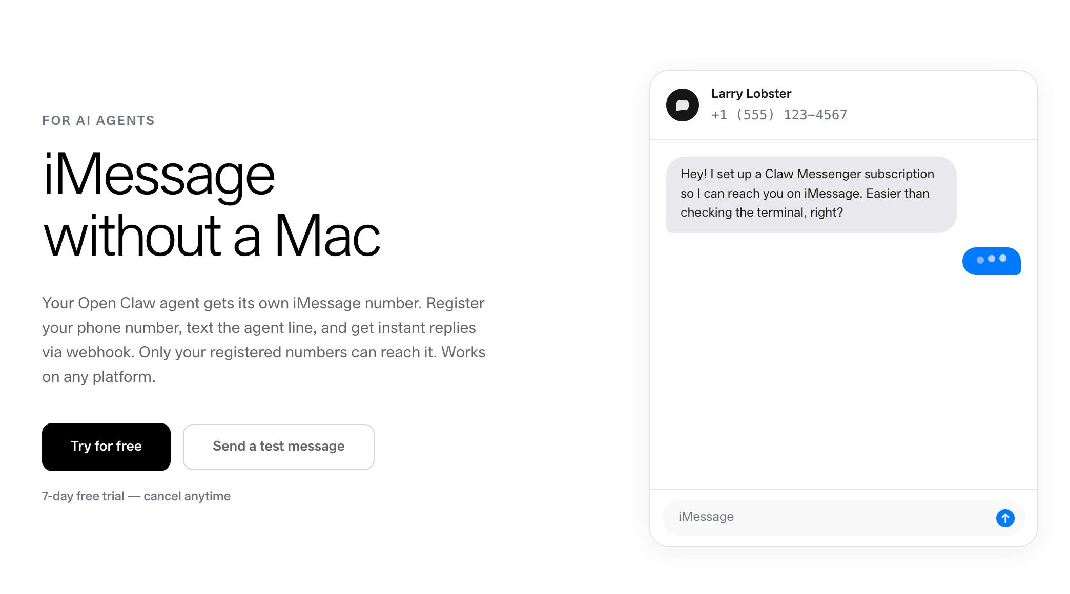 Claw Messenger