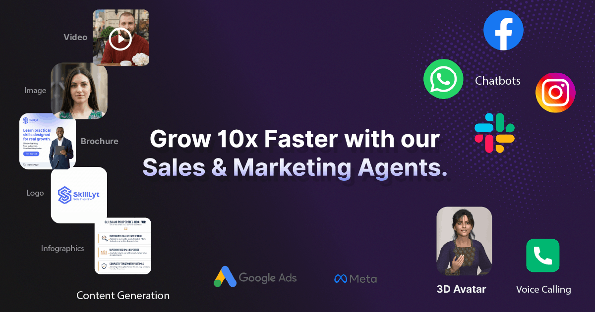 Your AI chatbot agent talks. Your AI Voice Agent Calls. Your AI 3D Avatar Greets. Your AI Analytics agent decides. Your AI Media agent creates. All under one platform that’s Agentzee.International