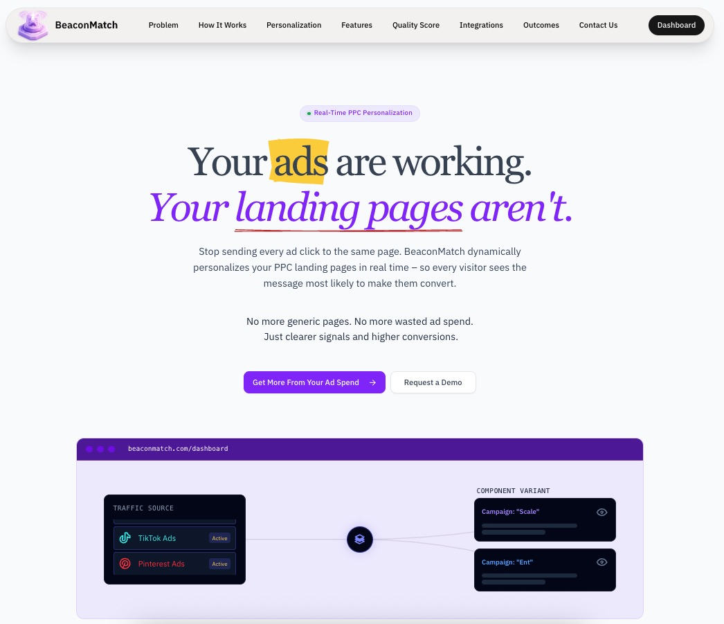 Personalized Landing Pages That Convert More Traffic into Customers | Beacon Match