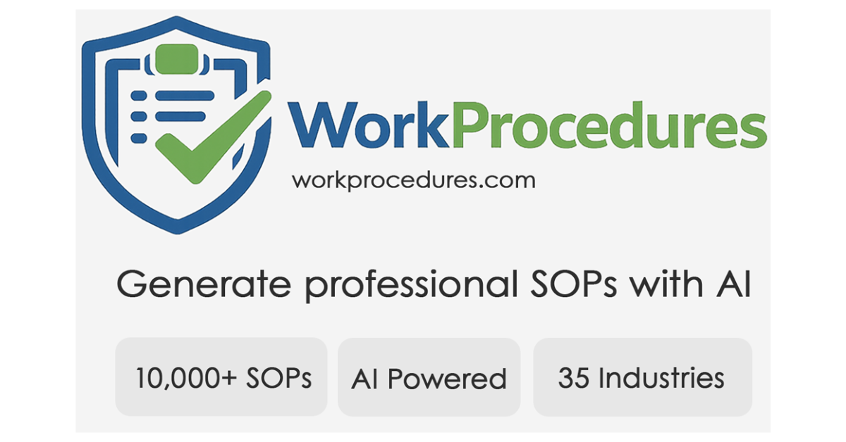 Work Procedures Software | AI SOP Generator | WorkProcedures