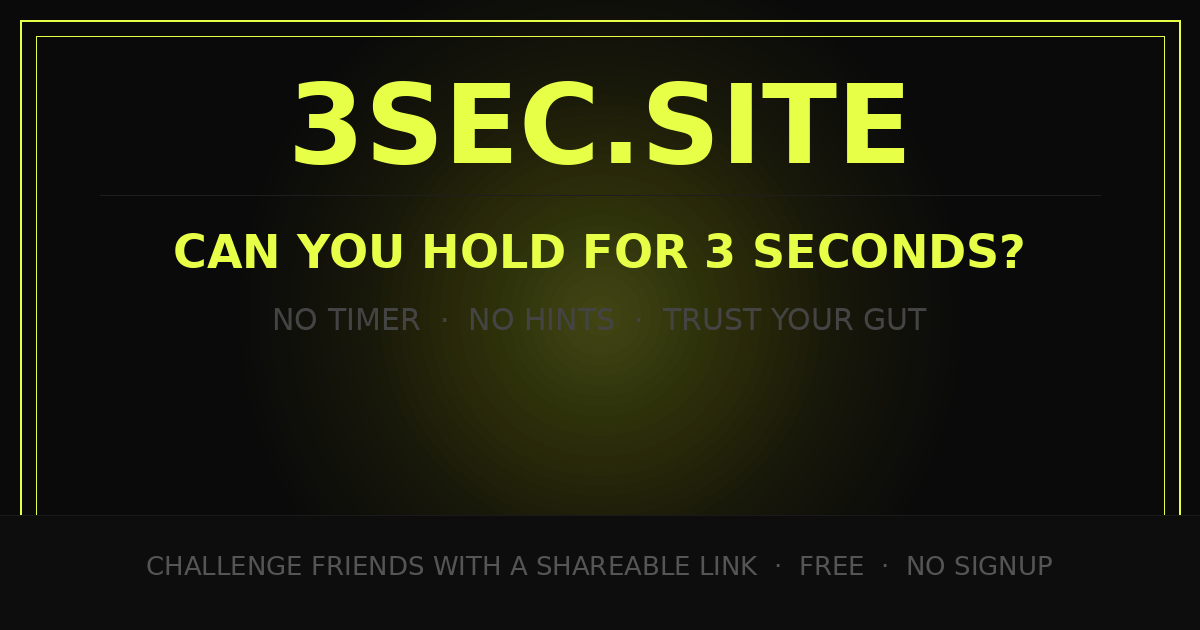 Patience 3sec game
